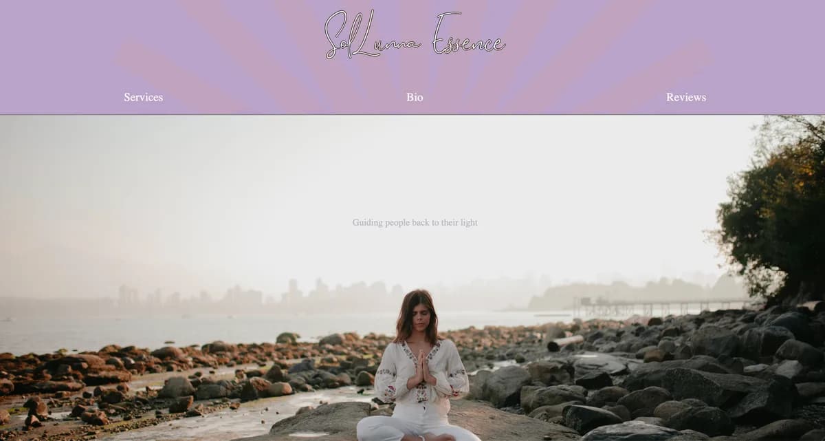 The SolLuna Essence website